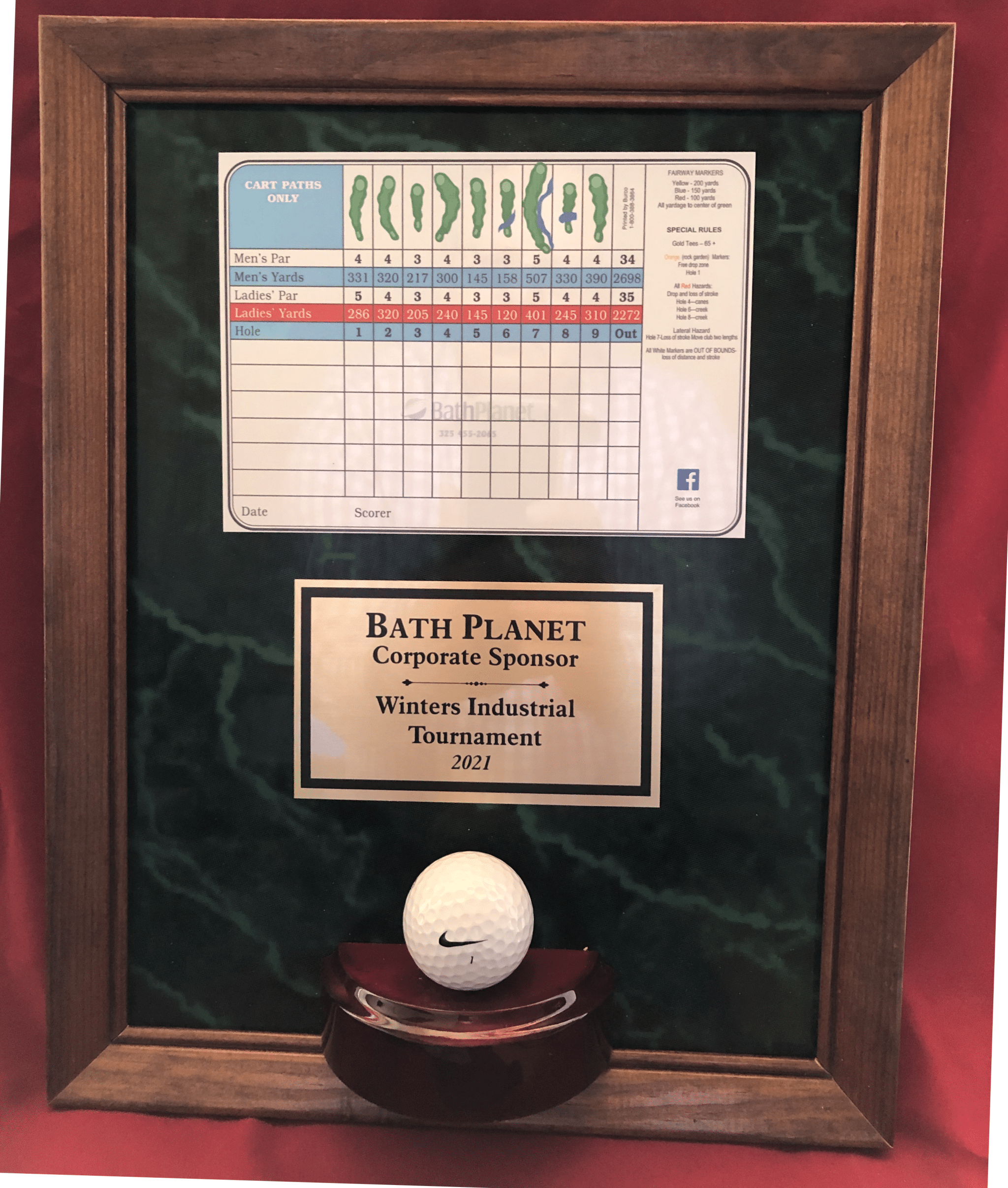 HOLE IN ONE PLAQUE