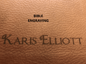 BIBLE ENGRAVING 