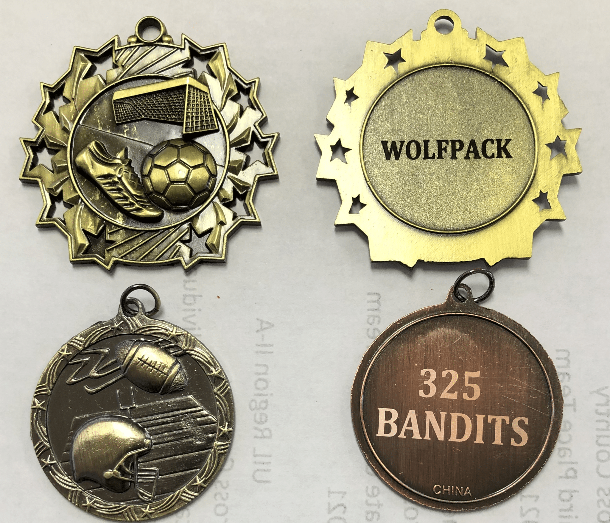 ENGRAVED STOCK MEDALS