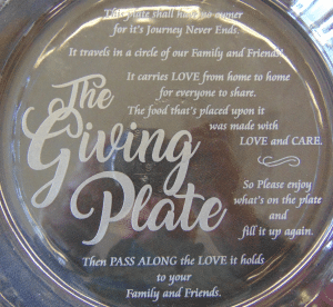 giving plate